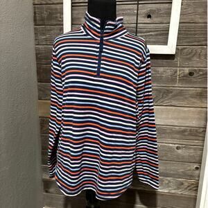St. John’s Bay striped 1/4 zip pullover women's size petite medium